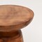 Decorative Iron Round Side Table With Natural Wood Finish – Sturdy, Rustic Seating for Home or Office Décor-17X17X15"